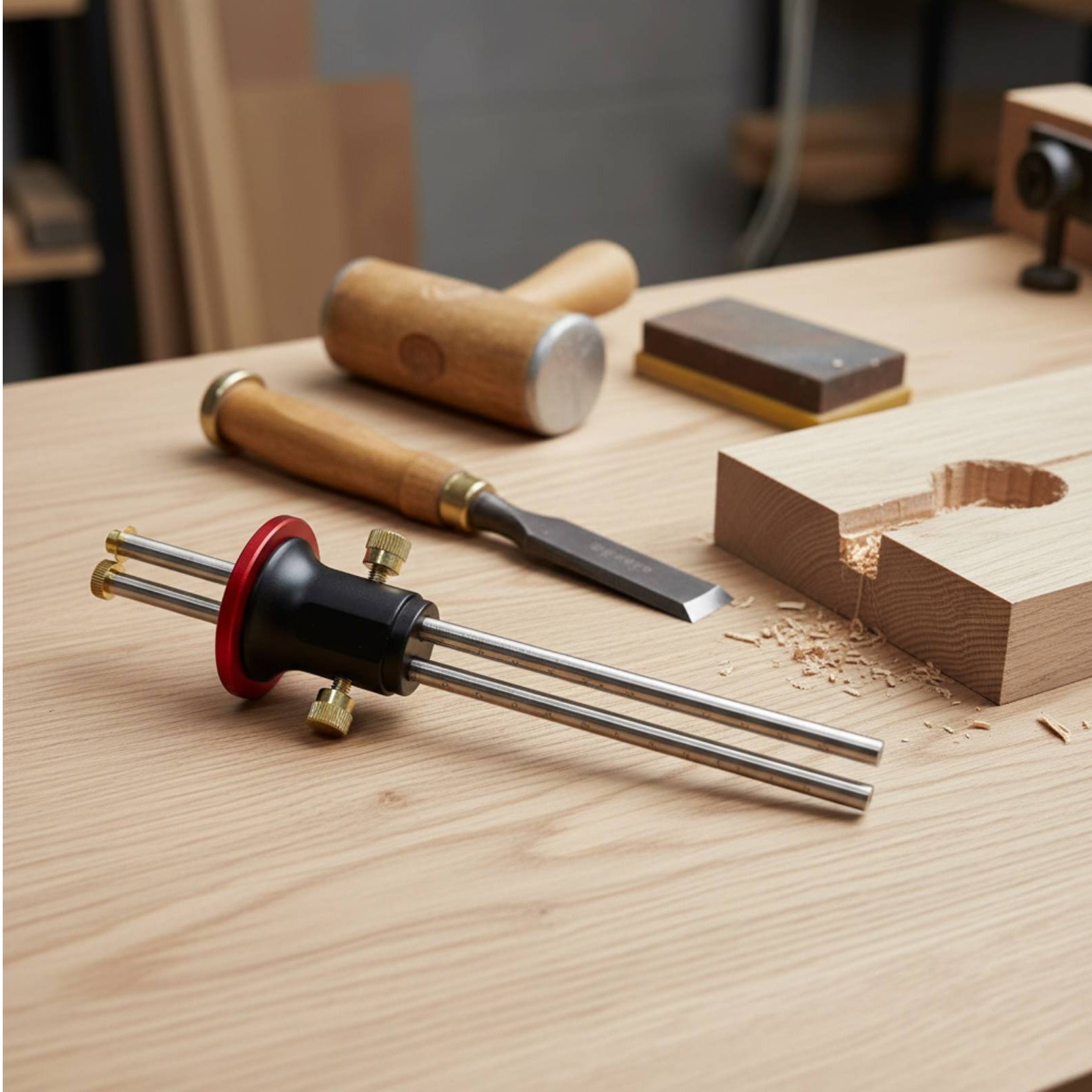 Marking Gauge Tool - Twin Head Marking Gauge Clear Scale