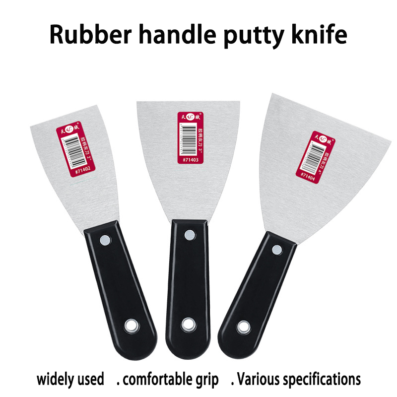 Card Scraper Steel - Rubber Handle Putty Knife Putty Scraping