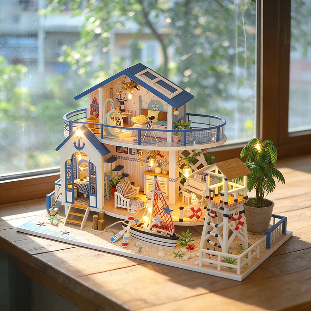 Woodworking Blueprint - Blue Coast assembled diy model house