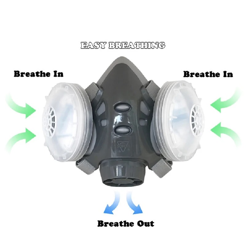 Woodworking Respirator - Dual Filter Dust-proof Respirator 308 Reusable