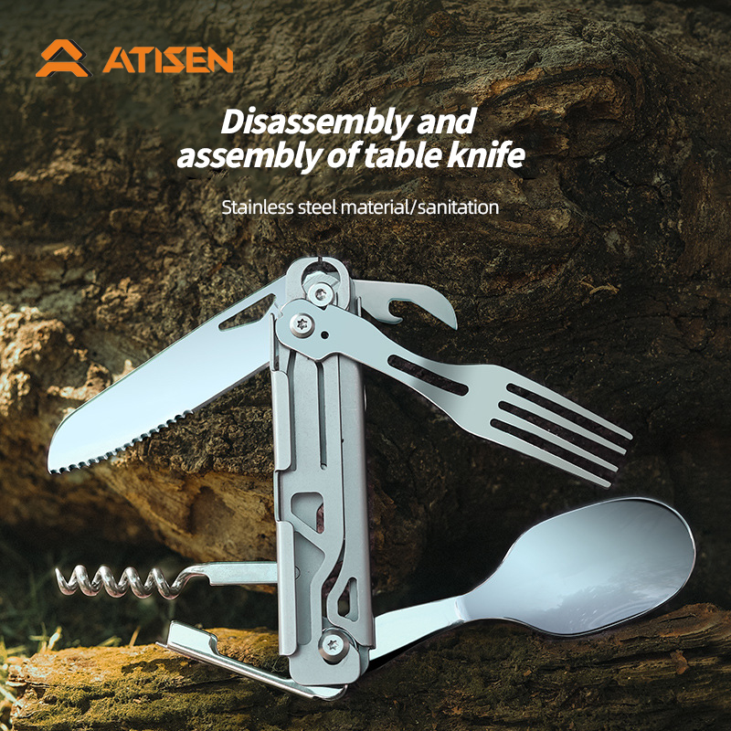 Card Scraper Steel - Multifunctional tableware Portable Stainless Steel Rope