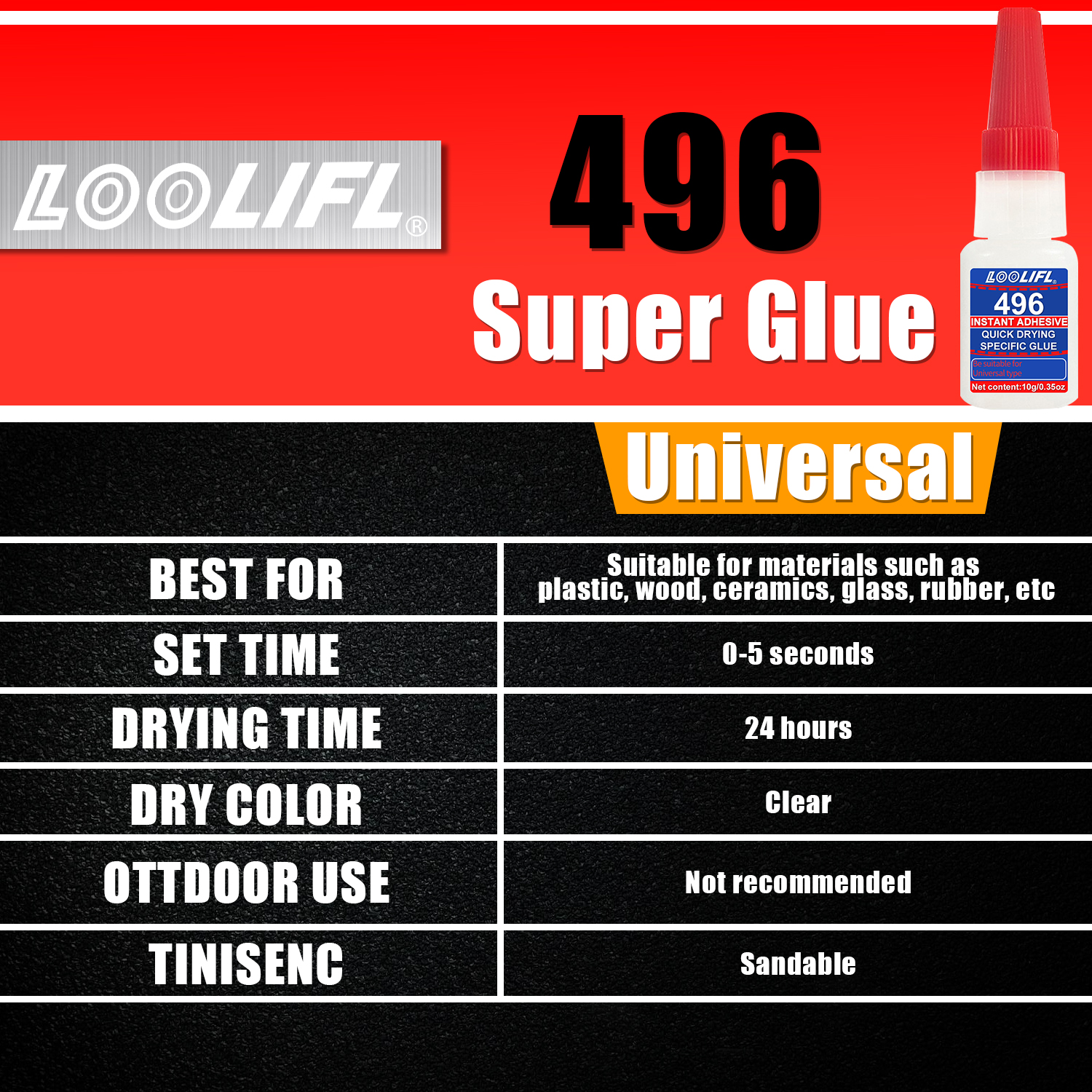 LOOLIFL 7PCS super glue,strong - Woodworking Glue review and price