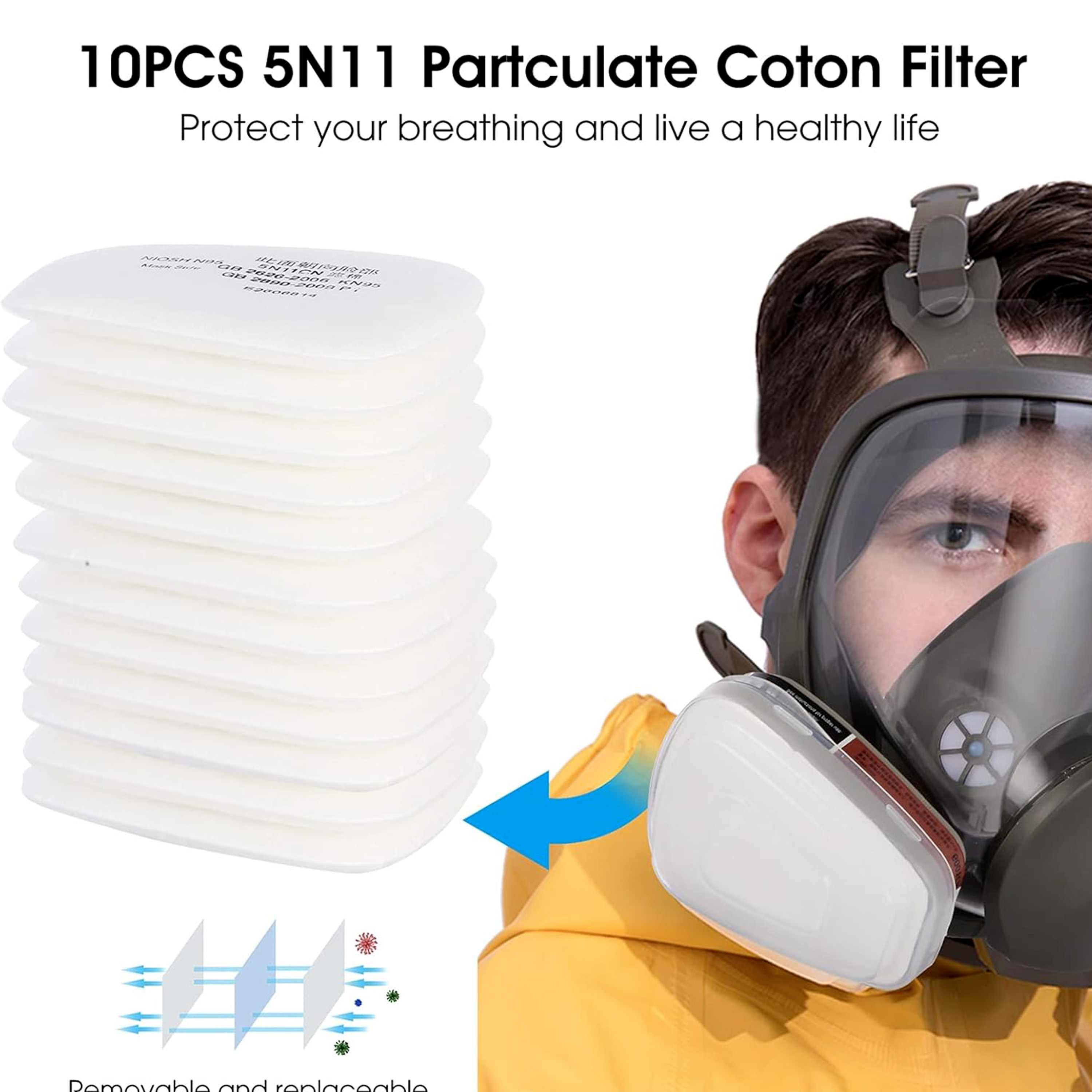 15-IN-1 6800 Gas Mask Full Fac - Woodworking Respirator review and price