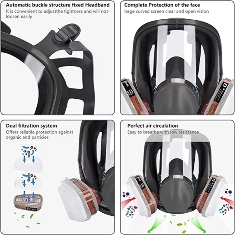 Large Size 6800 Gas Mask Full  - Woodworking Respirator review and price