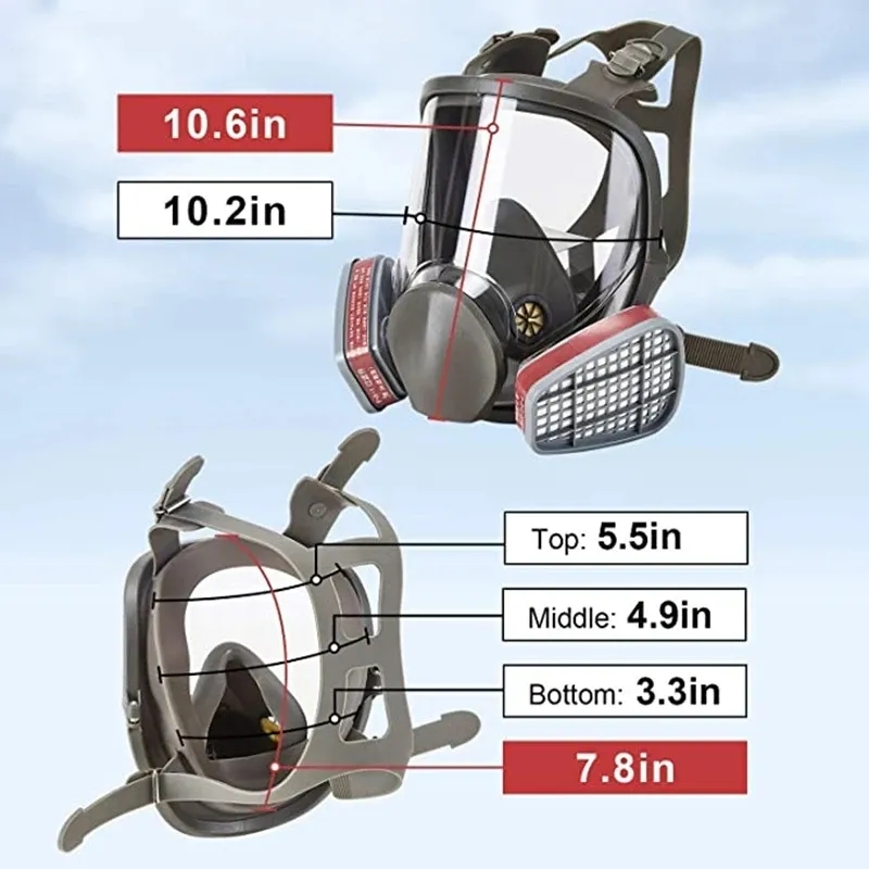 Large Size 6800 Gas Mask Full  - Woodworking Respirator review and price
