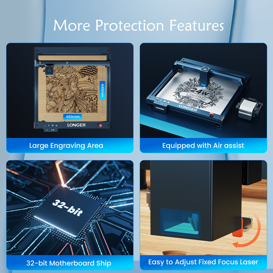 LONGER Laser B1 40W Engraver C - Woodworking Apps review and price