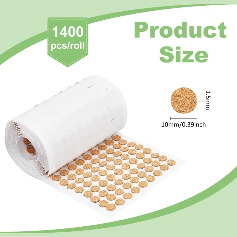 1400pcs Adhesive Cork Circles  - Woodworking Glue review and price